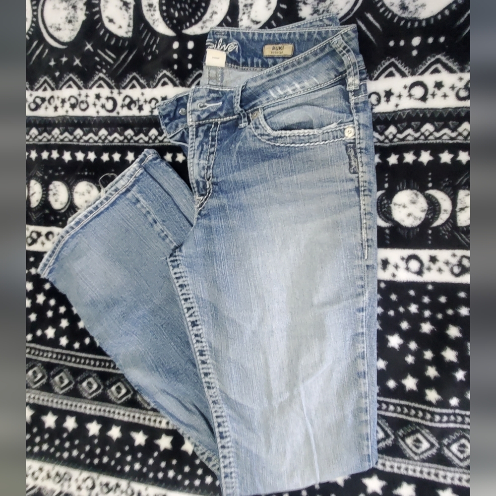Vintage Y2K Silver Jeans Blue Bootcut Denim